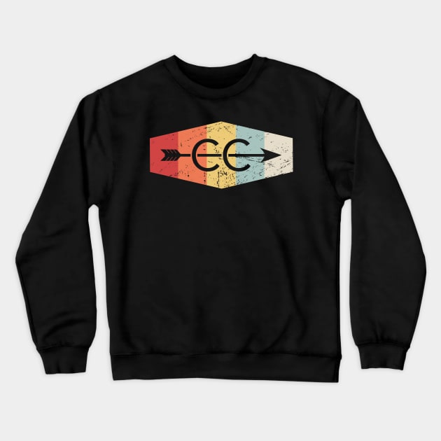 Vintage Cross Country Running Icon Crewneck Sweatshirt by MeatMan